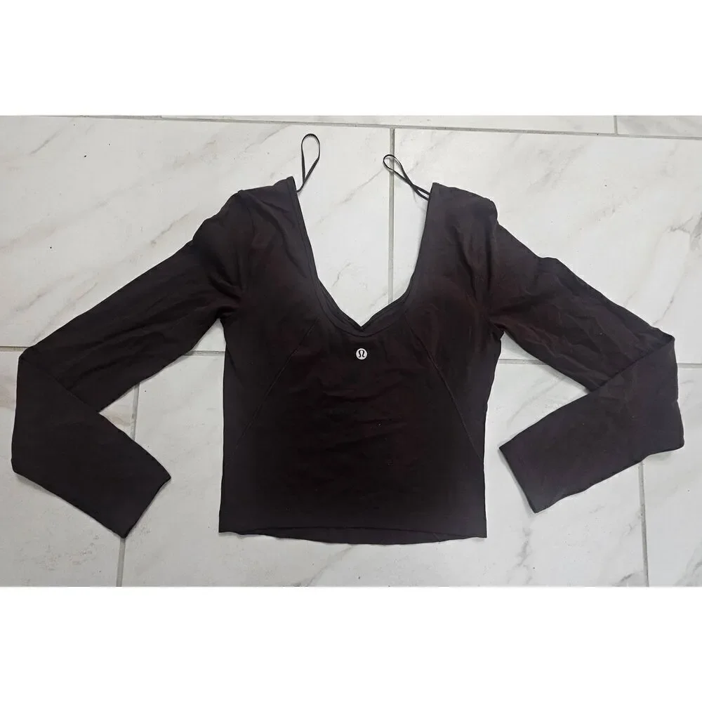 Lululemon Size 12 Brown Align Long Sleeve Top